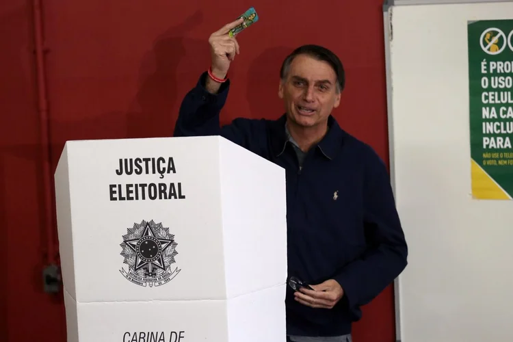 Jair Bolsonaro: Candidato do PSL votou no Rio de Janeiro
 (Ricardo Moraes/Reuters)