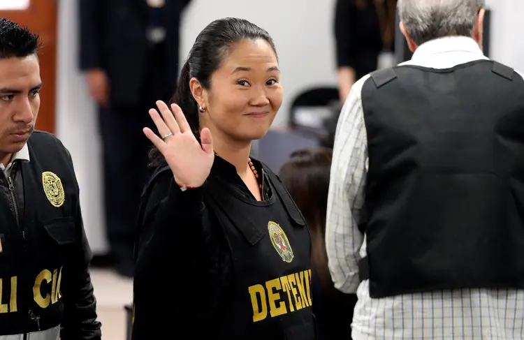 Keiko Fujimori: a filha do ex-líder do Peru Alberto Fujimori chamou sua prisão de perseguição política (Mariana Bazo/Reuters)