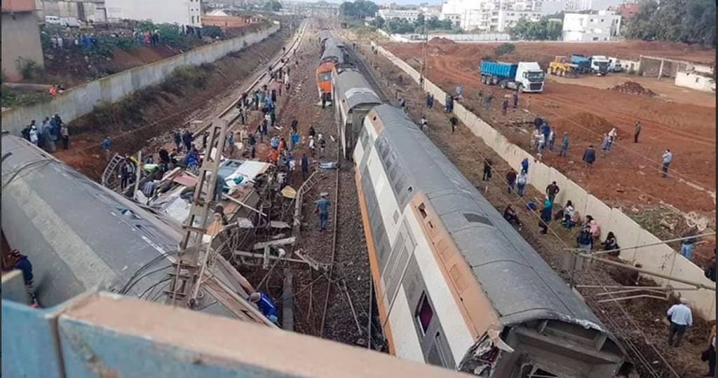 Marrocos: a companhia nacional de ferrovias vai investigar as causas do acidente (Twitter/ amouch abdellah/Reprodução)