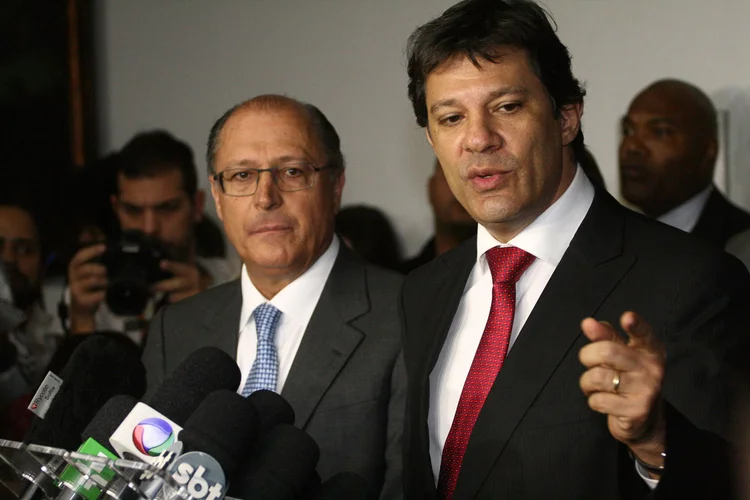 Geraldo Alckmin e Fernando Haddad: PT e PSDB tiveram pior desempenho nas eleições (Mauricio Camargo/Getty Images)