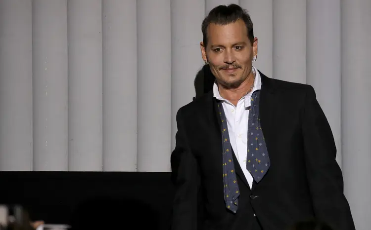 Johnny Depp durante apresentação do filme "Richard Says Goodbye" (Andreas Rentz/Getty Images)