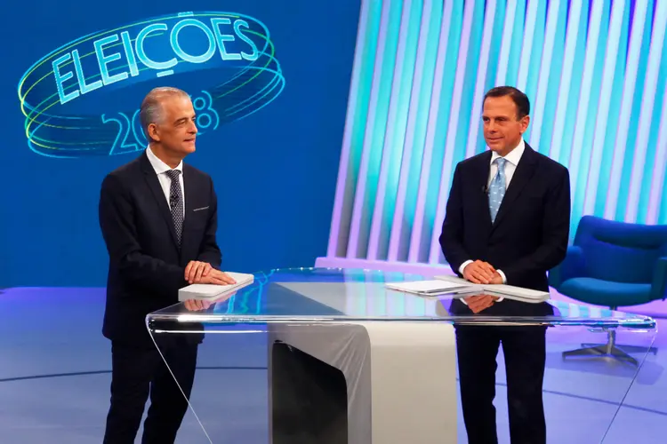 França e Doria: Doria é rejeitado por 36% dos entrevistados, enquanto 25% disseram que não votariam em França "de jeito nenhum" (Globo/Marcos Rosa/Divulgação)