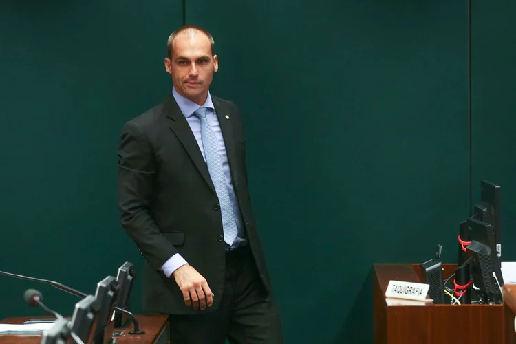 Eduardo Bolsonaro: deputado federal foi o mais bem votado da história da Câmara (Fabio Rodrigues Pozzebom/Agência Brasil)