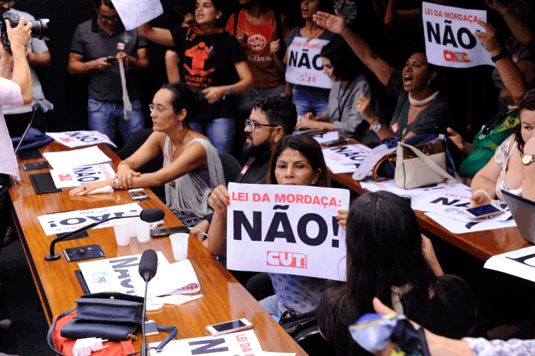Escola sem Partido: a maior parte dos presentes era contrário à proposta (Cleia Viana/Agência Câmara)