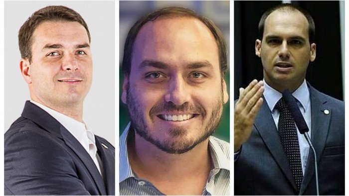 O triunvirato de Bolsonaro: Flávio, Carlos e Eduardo