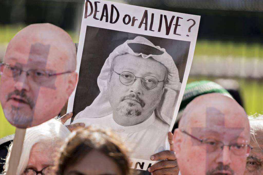 Foto do jornalista saudita Jamal Khashoggi: ele foi visto com vida pela última vez em 2 de outubro (Andrew Harrer/Bloomberg/Getty Images)