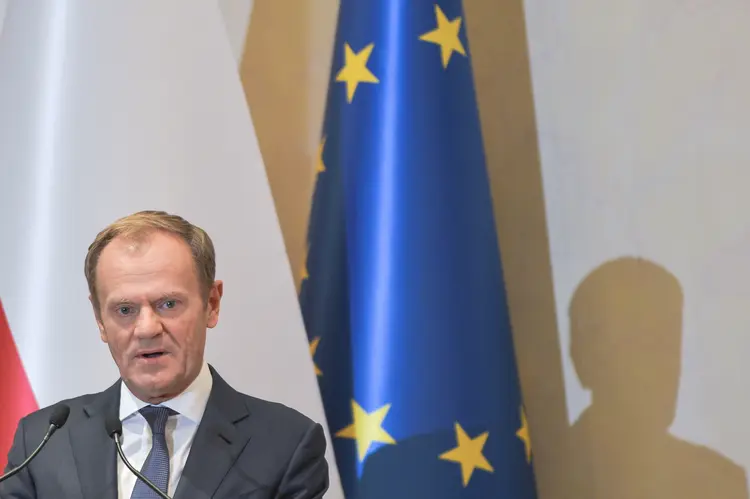 Tusk: o presidente do Conselho Europeu apontou que 12 milhões de novos empregos foram criados desde 2014 na UE (Artur Widak/Getty Images)