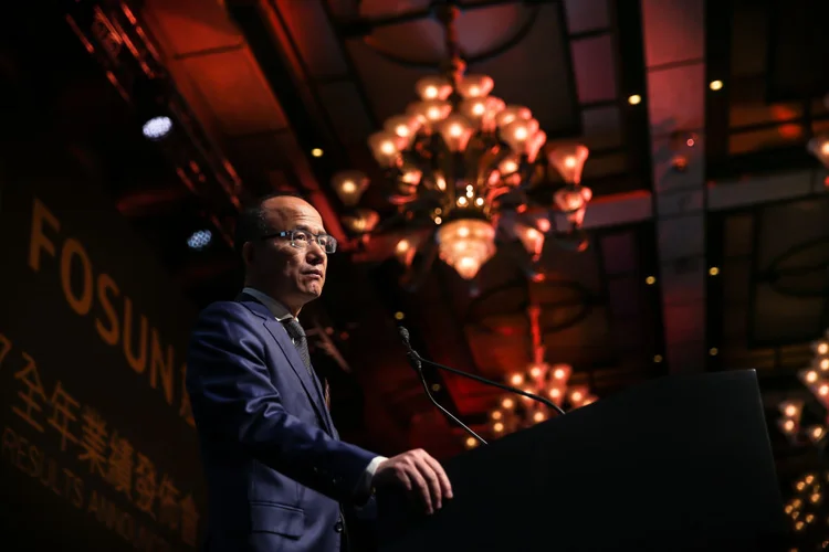 GUO GUANCHANG, DURANTE CONFERÊNCIA EM HONG KONG: o empresário é o 26ª chinês mais rico, com uma fortuna de 6,6 bilhões de dólares / Billy H.C. Kwok/Bloomberg via Getty Images