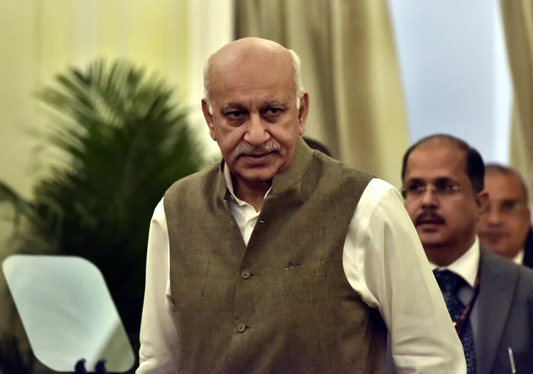 Índia: M.J. Akbar renunciou ao cargo de vice-ministro e afirmou que as acusações contra ele são falsas (Hindustan Times/Getty Images)