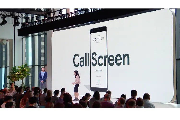 Liza Ma, diretora de produto do Google, apresenta o "Call Screen" (Google/Reprodução)
