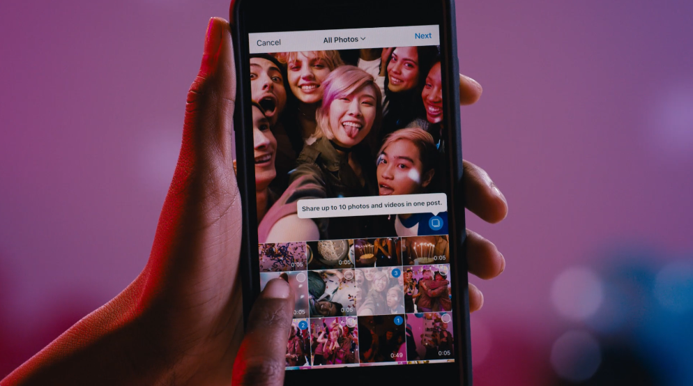 Instagram vai permitir até 10 fotos e vídeos em um único post