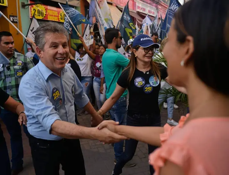 Mauro Mendes (DEM): Candidato ficou na frente de Wellington Fagundes (PR), que aparecia com 19,58%. (Facebook de Mauro Mendes/Divulgação)