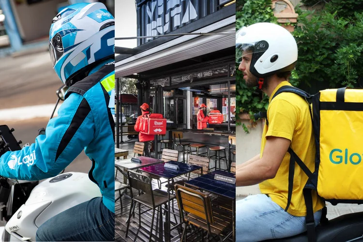 Loggi, Rappi e Glovo: startups protagonizaram investimentos de mais de 100 milhões de dólares nos últimos meses (Loggi/Germando Lüders/Glovo/Exame)
