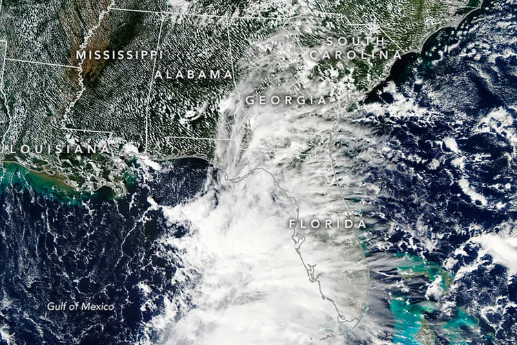 Furacão Michael: tempestade causou uma interrupção da produção de petróleo e gás no Golfo do México (NASA/Divulgação)