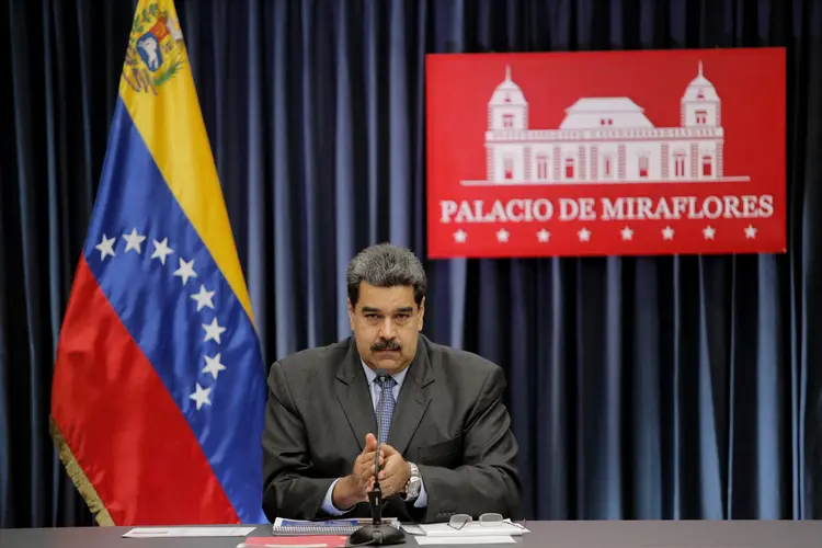 O presidente da Venezuela, Nicolás Maduro: país vive crise política em razão da disputa de poder entre Maduro e Juan Guaidó (Contributor/Bloomberg/Getty Images)