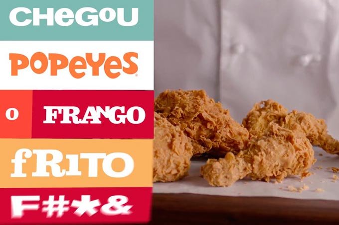 Concorrente do KFC, Popeyes estreia no Brasil campanha “Frango frito f”