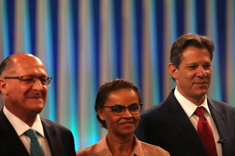 Alckmin, Marina e Haddad. (Ricardo Moraes/Reuters)