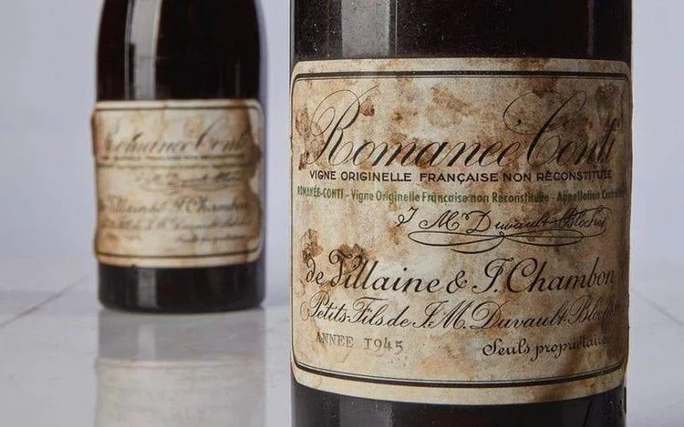 Garrafa de Romanée-Conti de 1945 (Sotheby's/Divulgação)