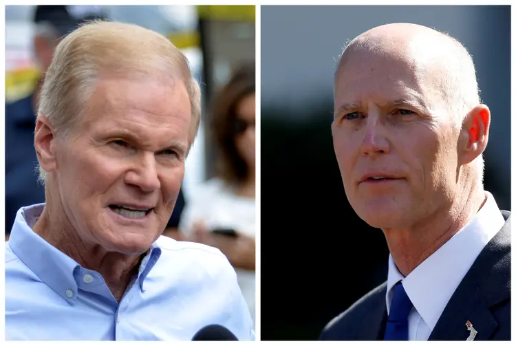 Flórida: a campanha eleitoral terminou com um discurso em tom de vitória de Scott, aliado de Trump (Joshua Roberts/Reuters)