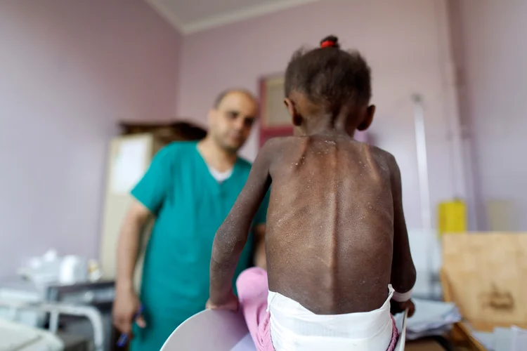 Iêmen: Hodeida, que é controlada pelos rebeldes huthis no oeste do Iêmen, tem sido alvo de uma grande campanha de bombardeios (Khaled Abdullah/Reuters)