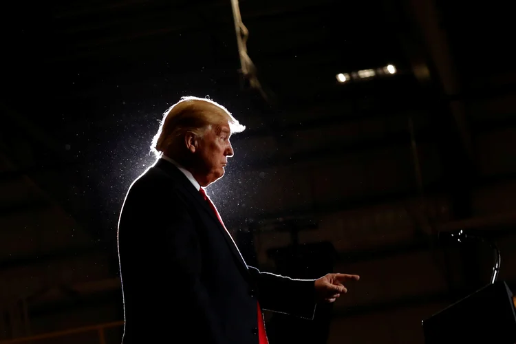 Donald Trump: O esforço do presidente americano é para manter a maioria republicana (Carlos Barria/Reuters)
