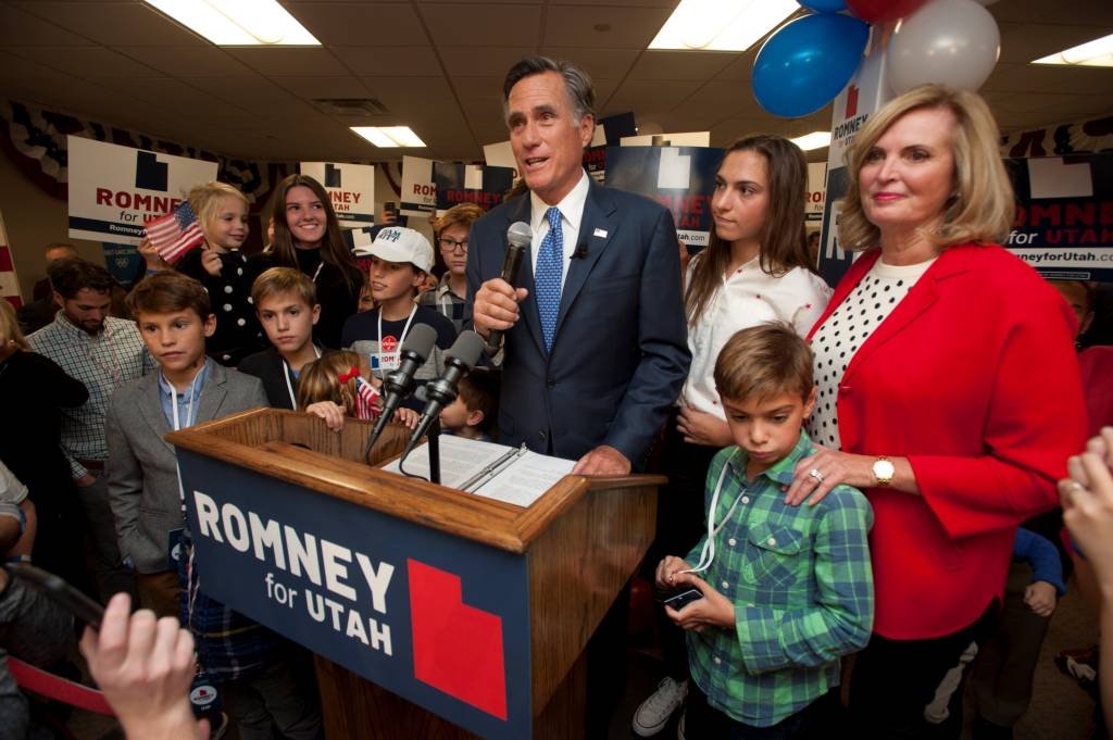 Mitt Romney: veterano político republicano voltará a política nacional depois de ganhar uma cadeira no Senado pelo estado de Utah (Ed Kosmicki/Reuters)