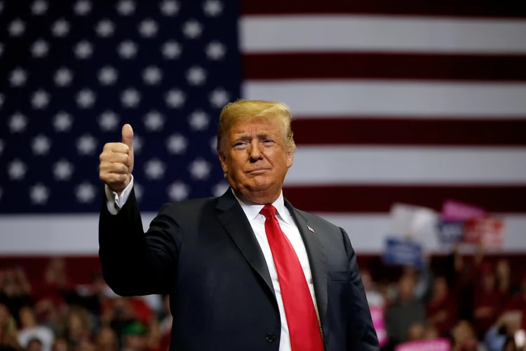Imagem de arquivo de Donald Trump: presidente americano enfrenta crise política (Carlos Barria/Reuters)