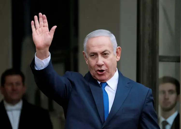 Benjamin Netanyahu "Israel se junta aos Estados Unidos, Canadá, a maioria dos países da América Latina e países da Europa no reconhecimento da nova liderança na Venezuela" (Reinhard Krause/File Photo/Reuters)
