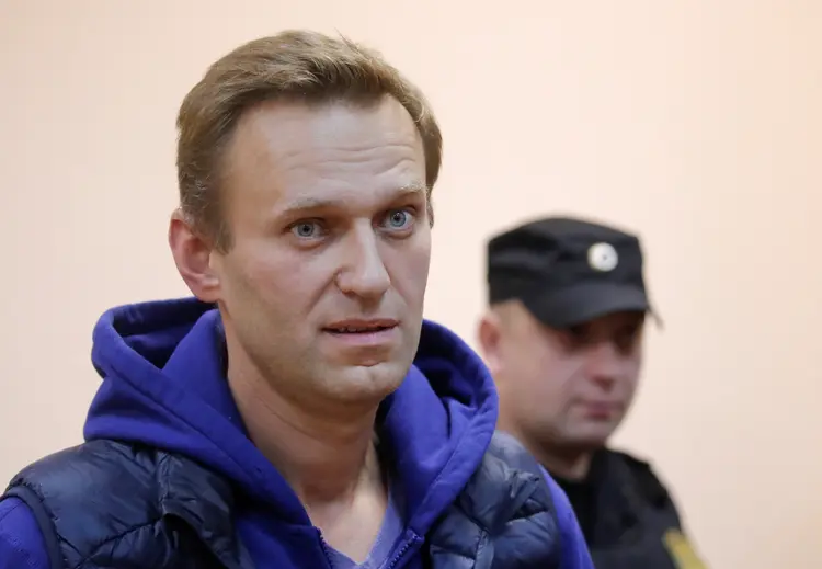 Navalny: o opositor afirmou que o Kremlin, por questões "simbólicas", não quer que ele esteja presente na leitura da sentença (Maxim Shemetov/Reuters)