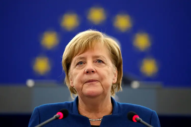 Merkel: a chanceler alemã e o presidente francês concordam em criar de uma força militar integrada da UE (Vincent Kessler/Reuters)
