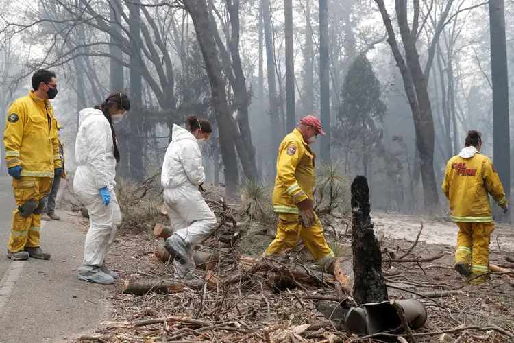 Califórnia: incêndio conhecido como "Camp Fire" destruiu 62.000 hectares e mais de 13.500 casas desde 8 de novembro (Terray Sylvester/Reuters)