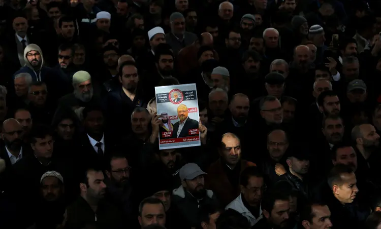 Oração em homenagem a Jamal Khashoggi: Corpo do jornalista permanece desaparecido (Huseyin Aldemir/Reuters)