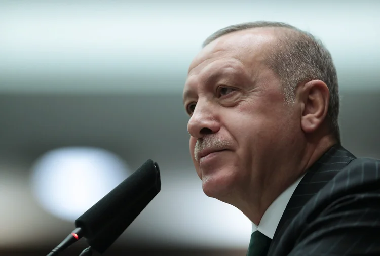 Erdogan: o único contato direto desde a morte de Khashoggi foi por telefone, no fim de outubro (Murat Cetinmuhurdar/Presidential Press Office/Reuters)