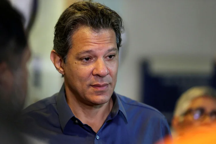 Haddad: o petista também criticou Witzel durante evento em defesa da educação pública, na Cinelândia (Amanda Perobelli/Reuters)