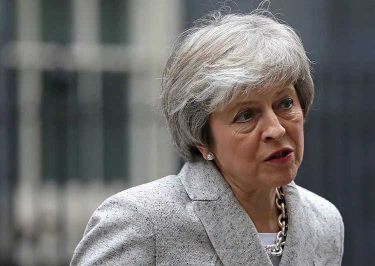 Theresa May: premiê britânica segue enfrentando as negociações do Brexit, seu maior desafio de governo (Simon Dawson/Reuters)