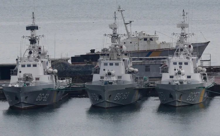 Navios da Ucrânia: Moscou justificou a ação afirmando que agiu "em estrita conformidade com o direito internacional" (Yevgeny Volokin/Reuters)