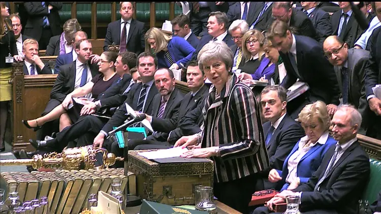 Theresa May na Câmara dos Comuns em Londres (Reuters/Reuters)