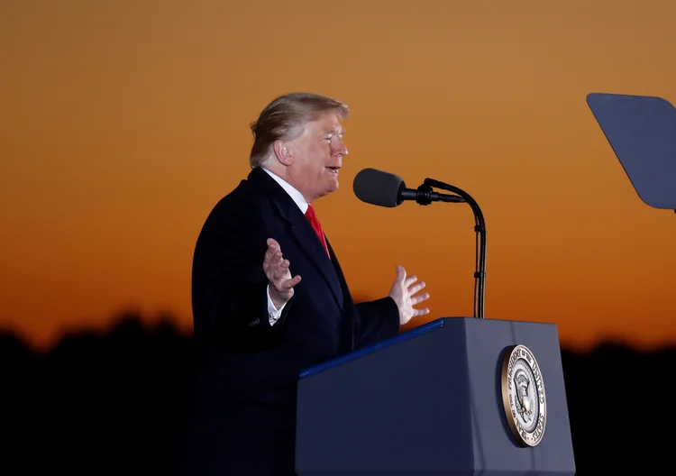 Trump: o presidente americano afirmou que não faria objeções à taxação de produtos da Apple produzidos na China (Kevin Lamarque/Reuters)