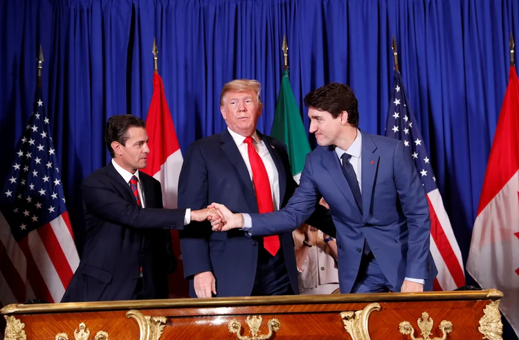 Reunião do G20: Presidentes do México, dos EUA e do Canadá se reúnem e assinam novo acordo comercial (Kevin Lamarque/Reuters)