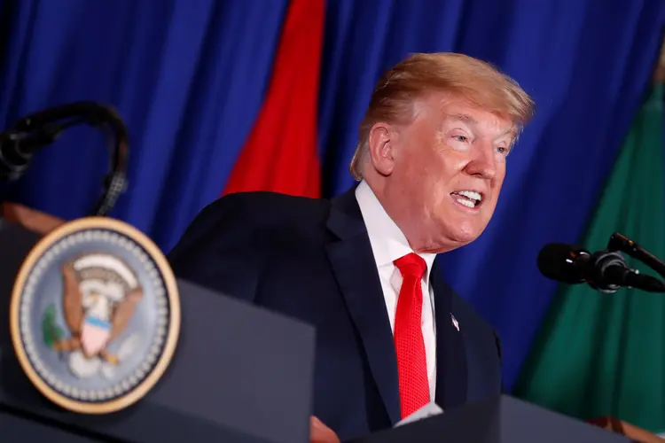 Donald Trump: presidente americano anunciou em 2017 a retirada de seu país do acordo climático (Kevin Lamarque/Reuters)