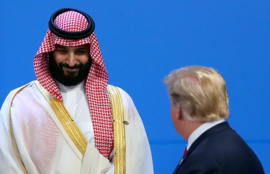 Donald Trump e príncipe herdeiro saudita envolvido no assassinato do jornalista Jamal Khashoggi