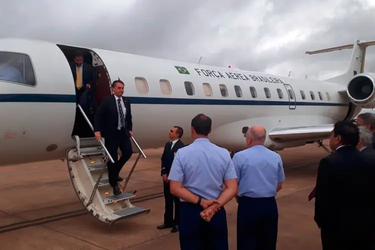 Presidente eleito Jair Bolsonaro voltou nesta terça-feira ao Congresso Nacional (FAB/Divulgação)