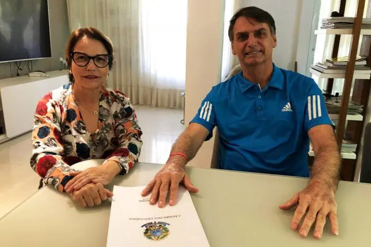 Tereza Cristina e Bolsonaro: novo governo do país com a ministra da Agricultura (Frente Parlamentar Agropecuária/Divulgação)