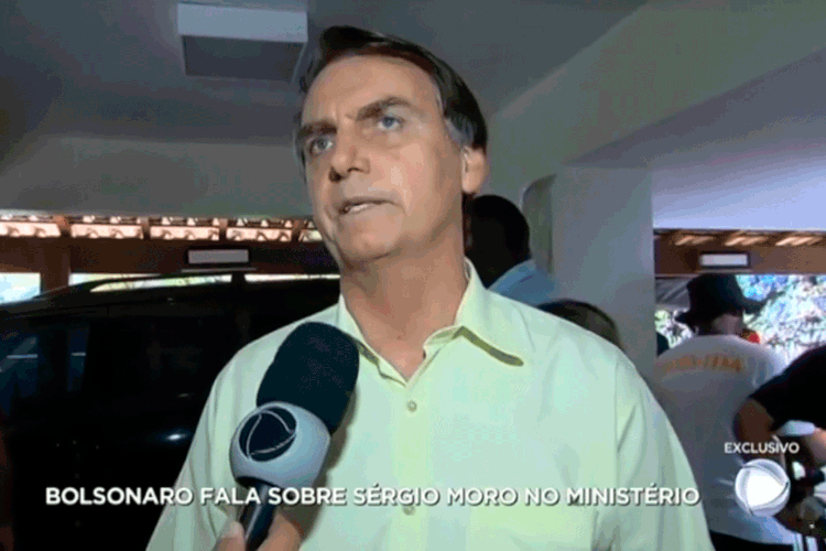 Bolsonaro: Moro também poderá escolher o chefe da Polícia Federal (Rede Record/Reprodução)