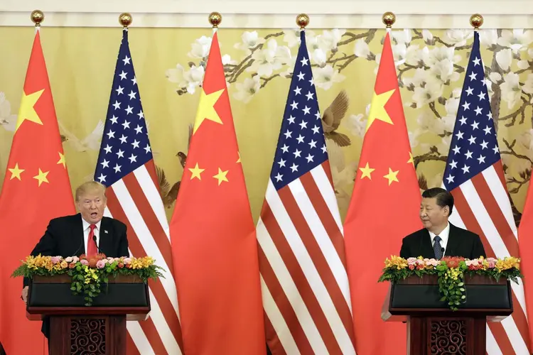 Trump - Xi Jinping: Líderes conversam sobre negociações comerciais entre países (Qilai Shen/Bloomberg/Getty Images)