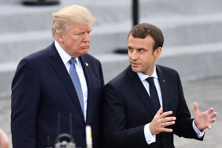 Trump e Macron: tratado do clima pode estar com os dias contados (Mustafa Yalcin/Anadolu Agency/Getty Images)