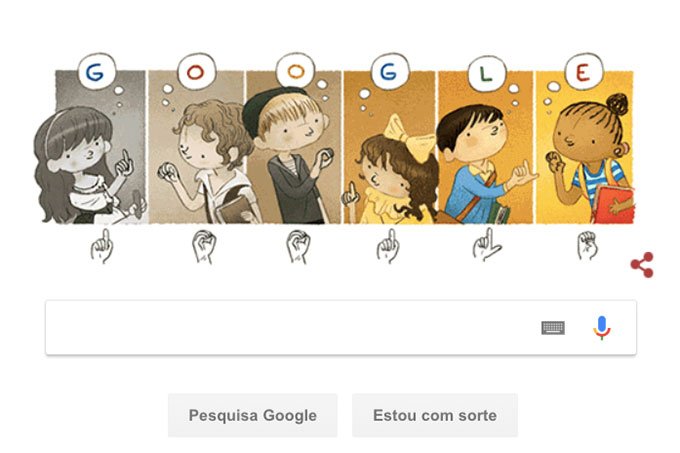 Google homenageia "Pai dos Surdos" com novo doodle