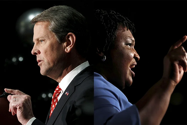 Eleições governador da Geórgia (EUA): Brian Kemp e Stacey Abrams (Chris Aluka Berry/Leah Millis/Reuters)