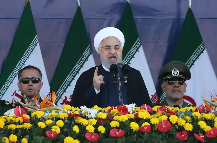 Presidente do Irã, Hassan Rohani: país vê a presença de porta-aviões dos EUA no Golfo Pérsico como um risco de segurança. (Fatemeh Bahrami/Anadolu Agency/Getty Images)