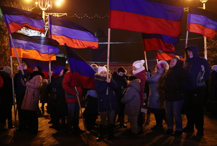 Ucrânia: Denis Pushilin alcançou 60,9% em Donetsk e Leonid Pasechnik 68,4% em Lugansk (Mikhail Tereshchenko/TASS/Getty Images)